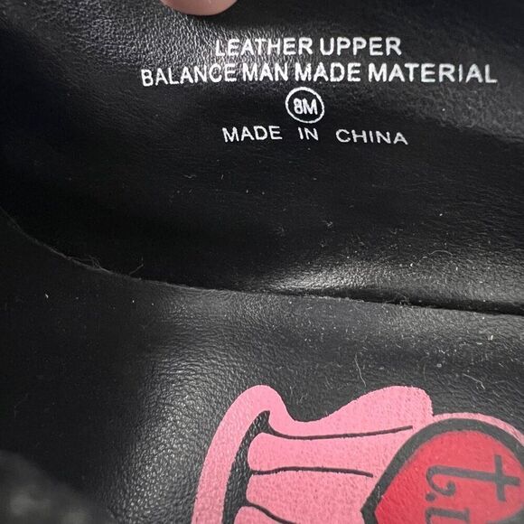 Vintage 90s TUK Platform Mary Jane US women's 8 Leather Pirate Skull Goth - Picture 6 of 8